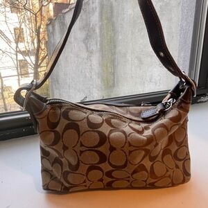 Coach Signature Sufflette cloth mini bag